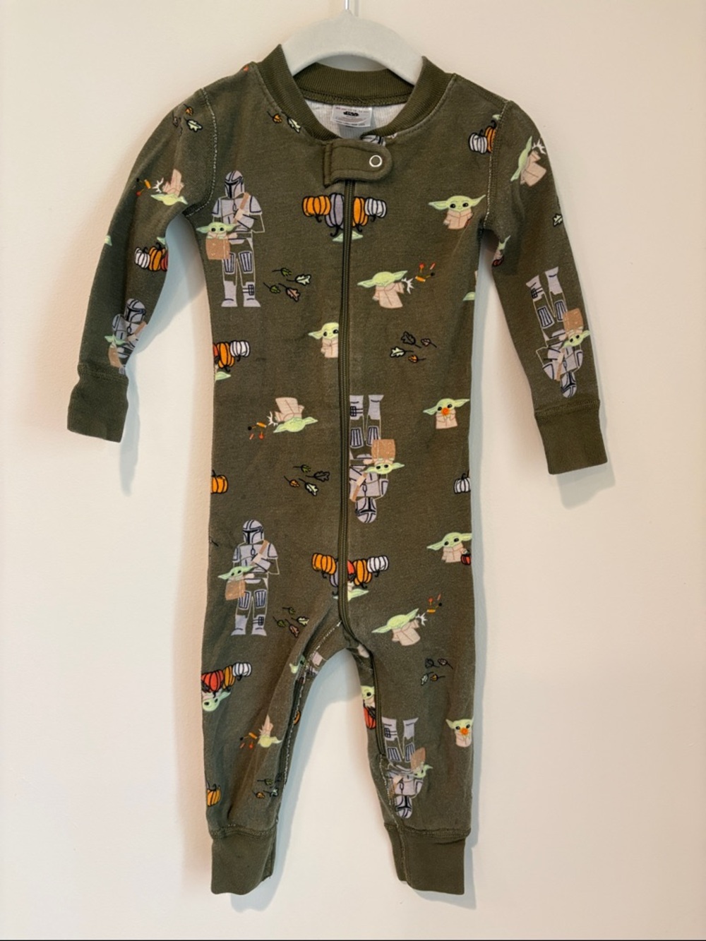 Hanna Andersson Star Wars Grogu Halloween baby zip sleeper in organic cotton